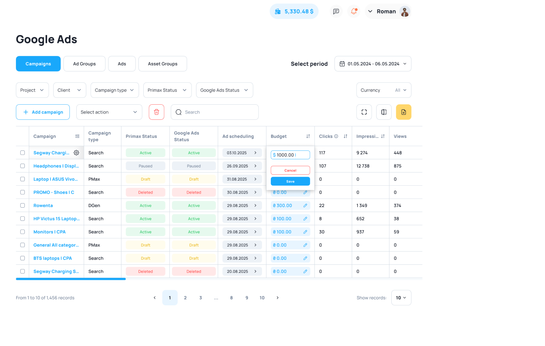 Google Ads Dashboard